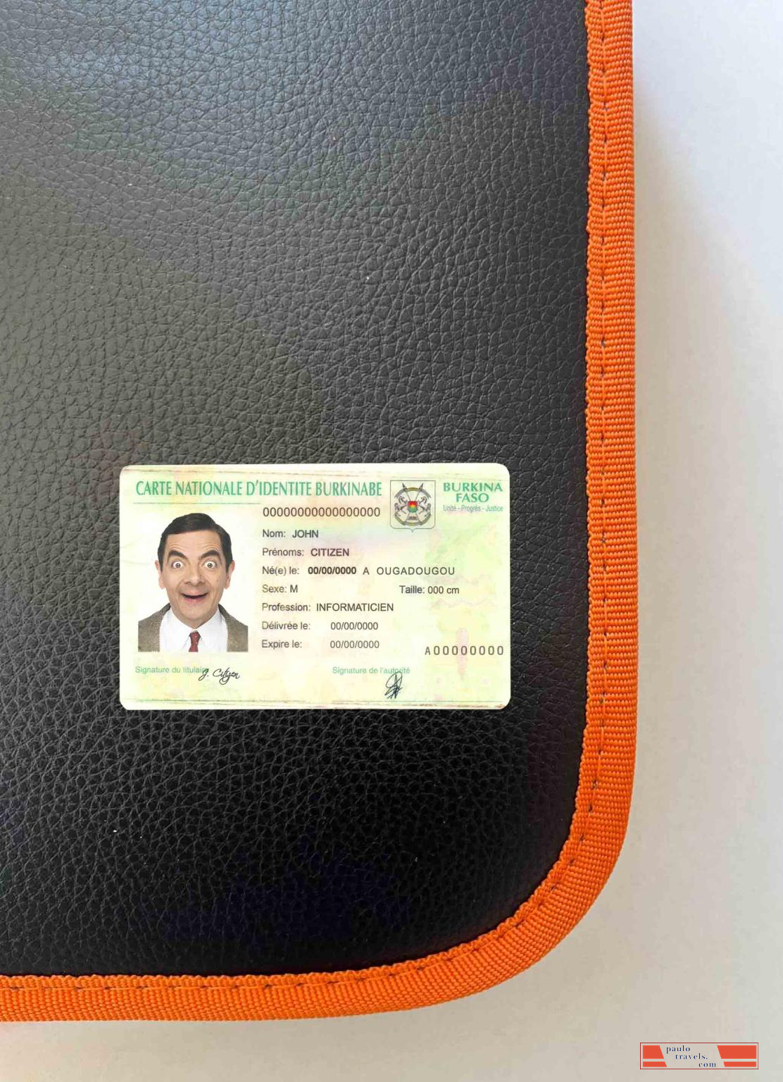 Burkina Faso ID photolook FRONT PSD template